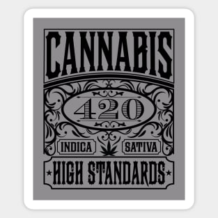 Cannabis High Standards 420 Sticker